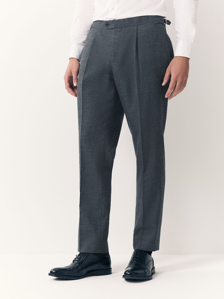 Blue Tailored Fit Wool Blend Suit Trousers - Image 1 of 11 Blue Tailored Fit Wool Blend Suit Trousers - Image 1 of 11