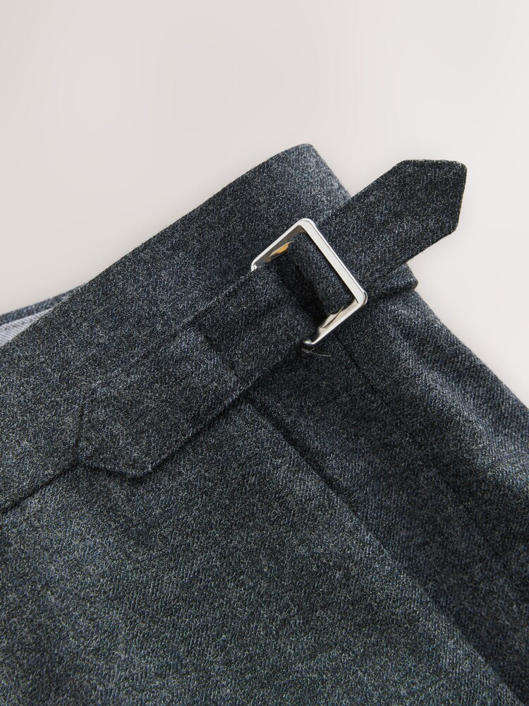 Blue Tailored Fit Wool Blend Suit Trousers - Image 11 of 11