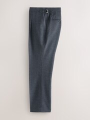 Blue Tailored Fit Wool Blend Suit Trousers - Image 7 of 11