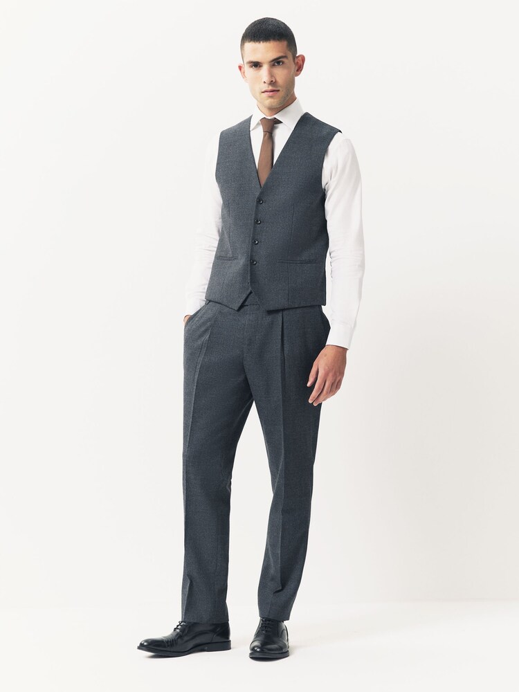 Blue Wool Blend Suit Waistcoat - Image 2 of 10