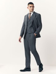 Blue Wool Blend Suit Waistcoat - Image 4 of 10