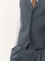 Blue Wool Blend Suit Waistcoat - Image 5 of 10