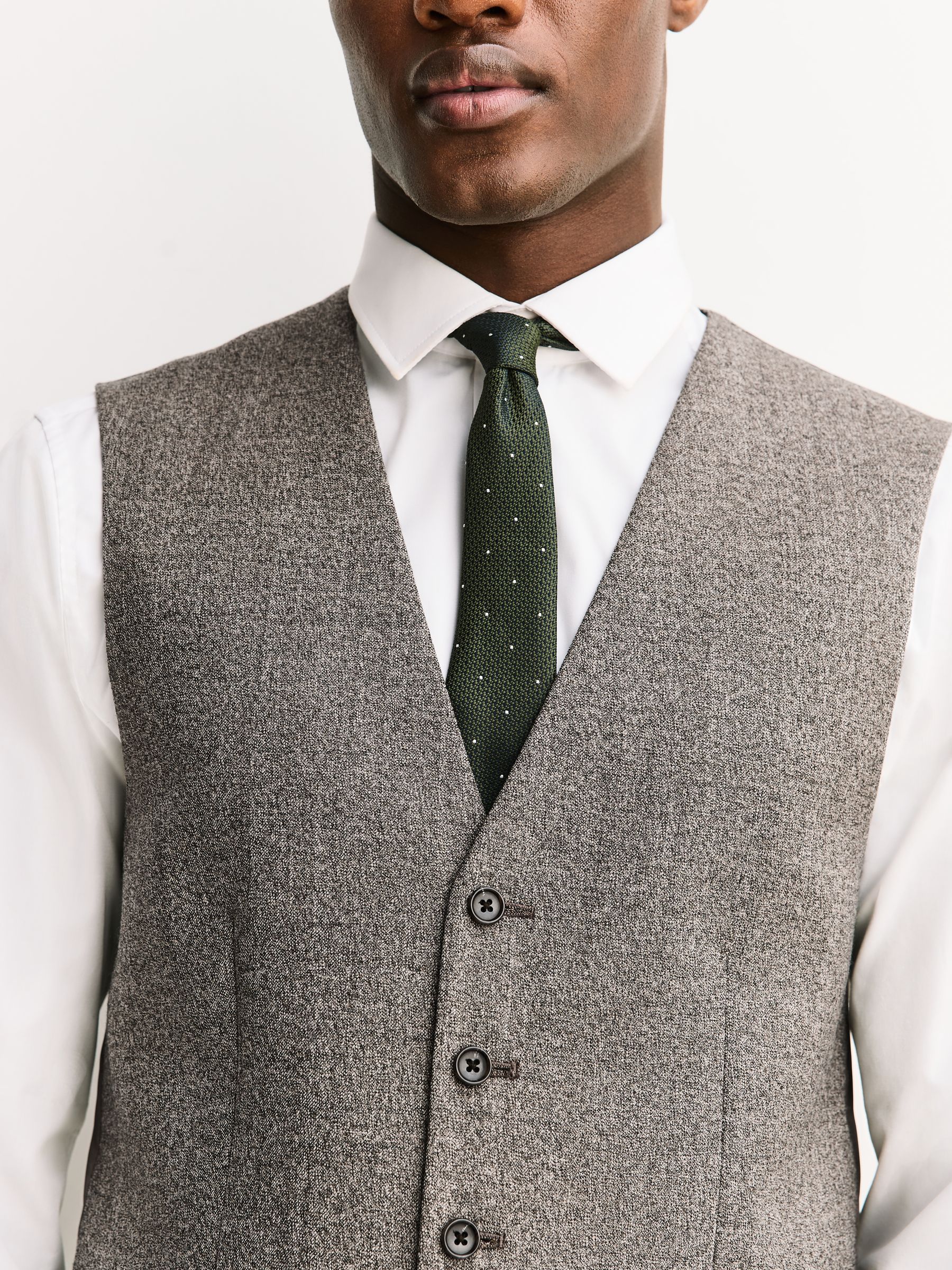 Buy Neutral Wool Blend Suit Waistcoat from Next USA
