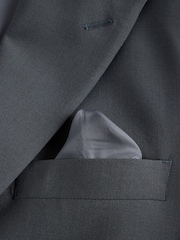 Charcoal Grey Slim Fit Motion Flex Wool Blend Suit Jacket - Image 7 of 10