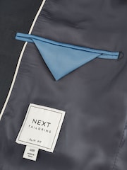 Charcoal Grey Slim Fit Motion Flex Wool Blend Suit Jacket - Image 9 of 10
