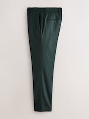 Green Slim Fit Flannel Suit Trousers - Image 7 of 10