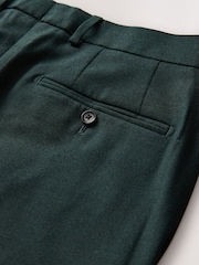 Green Slim Fit Flannel Suit Trousers - Image 9 of 10