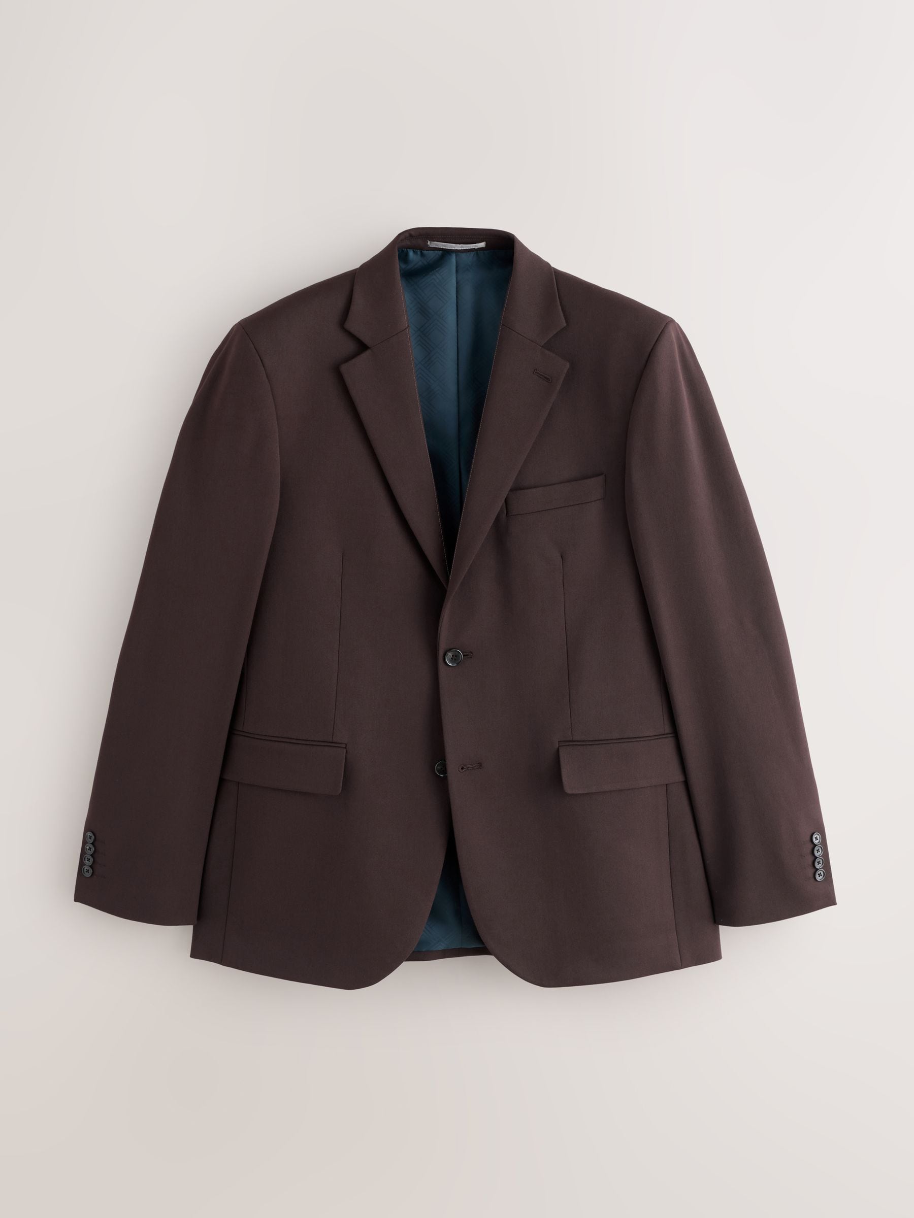 Buy Brown Tailored Fit Motionflex Stretch Suit Jacket from Next