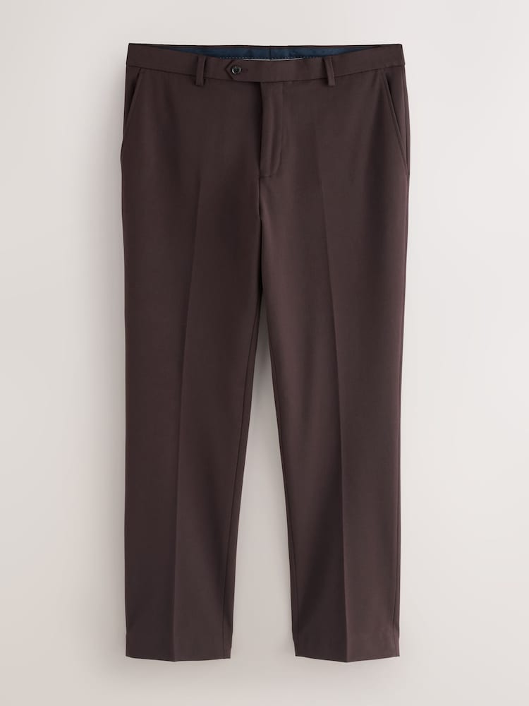 Brown Tailored Fit Motionflex Stretch Suit Trousers - Image 1 of 6