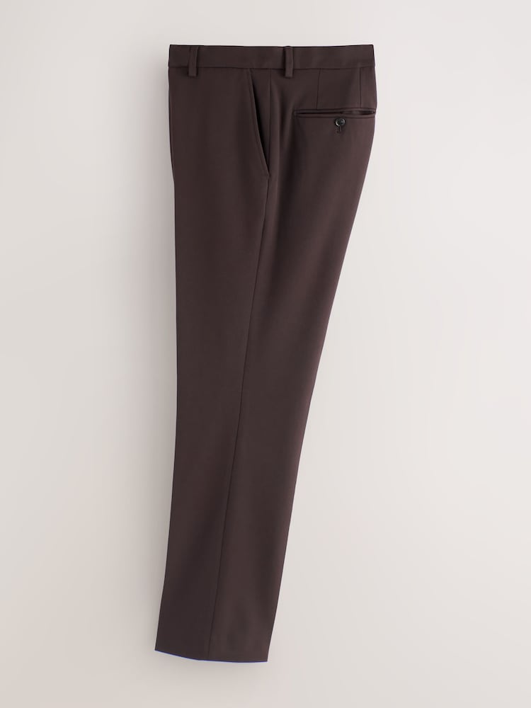 Brown Tailored Fit Motionflex Stretch Suit Trousers - Image 2 of 6