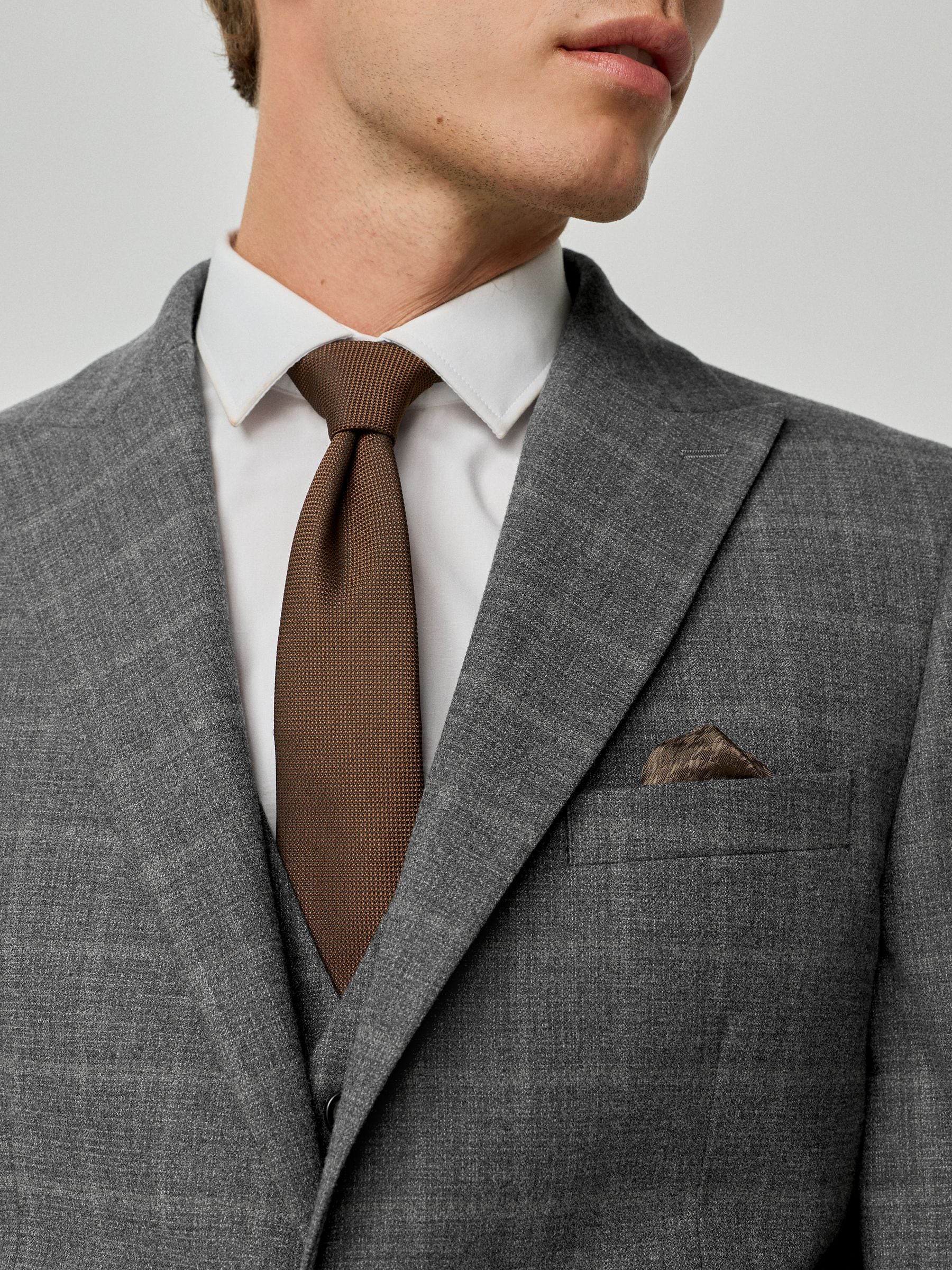 Buy Grey Tailored Fit Check Flannel Suit Jacket from the Next UK