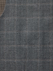 Grey Tailored Fit Check Flannel Suit Waistcoat - Image 6 of 9