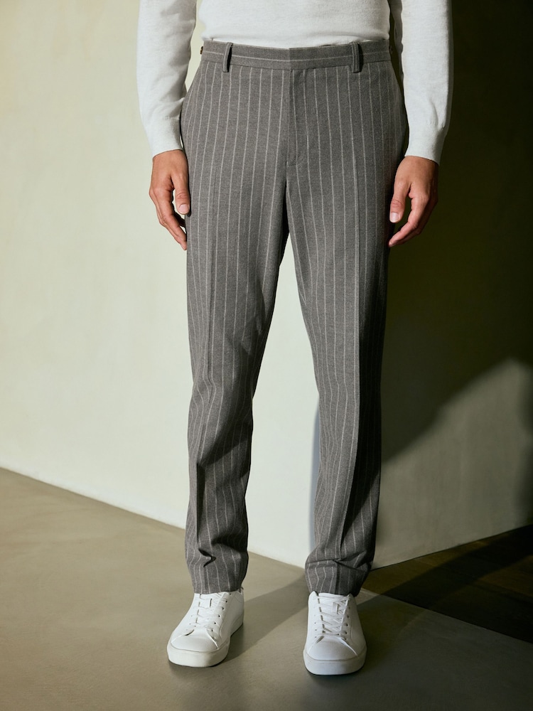 Neutral Slim Fit Striped Suit Trousers - Image 1 of 9