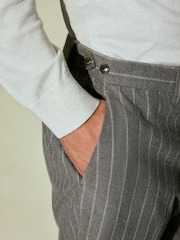 Neutral Slim Fit Striped Suit Trousers - Image 4 of 9