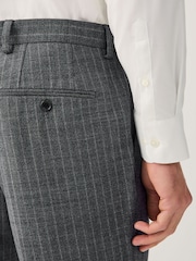 Grey Tailored Fit Wool Blend Stripe Suit Trousers - Image 5 of 10