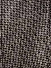 Brown Tailored Fit Wool Blend Puppy Tooth Texture Suit Jacket - Image 11 of 15