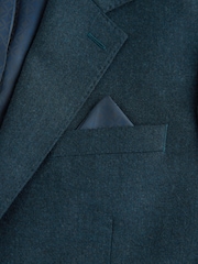 Teal Blue Regular Fit Signature Zignone Flannel Suit Jacket - Image 5 of 5