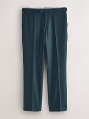 Teal Blue Regular Fit Signature Zignone Flannel Suit Trousers - Image 1 of 7