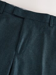 Teal Blue Regular Fit Signature Zignone Flannel Suit Trousers - Image 4 of 7