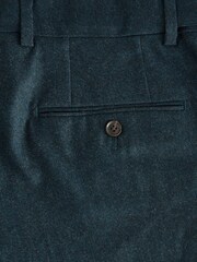 Teal Blue Regular Fit Signature Zignone Flannel Suit Trousers - Image 5 of 7