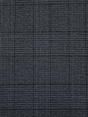 Blue Tailored Fit Trimmed Check Suit Jacket - Image 8 of 11