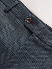 Azul - Pantalones de traje a cuadros ribeteados - Imagen 10 de 11