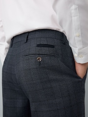 Azul - Pantalones de traje a cuadros ribeteados - Imagen 5 de 11