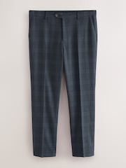 Azul - Pantalones de traje a cuadros ribeteados - Imagen 7 de 11