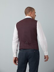 Azul - Chaleco con diseño de cuadros y ribetes para traje - Imagen 4 de 10