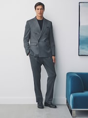 Grey Relaxed Fit Stripe Suit Trousers - Image 4 of 9
