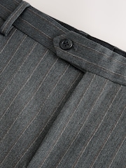 Grey Relaxed Fit Stripe Suit Trousers - Image 8 of 9