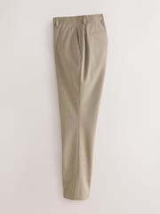Taupe Slim Fit Striped Suit Trousers - Image 2 of 5