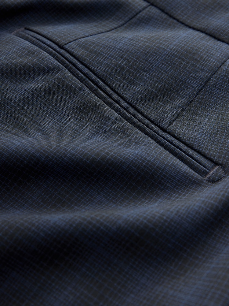 Navy Slim Fit Check Suit Trousers - Image 9 of 9 Navy Slim Fit Check Suit Trousers - Image 9 of 9