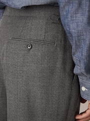 Grey Tailored Fit Wool Blend Check Suit Trousers - Image 4 of 9