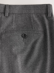 Grey Tailored Fit Wool Blend Check Suit Trousers - Image 7 of 9