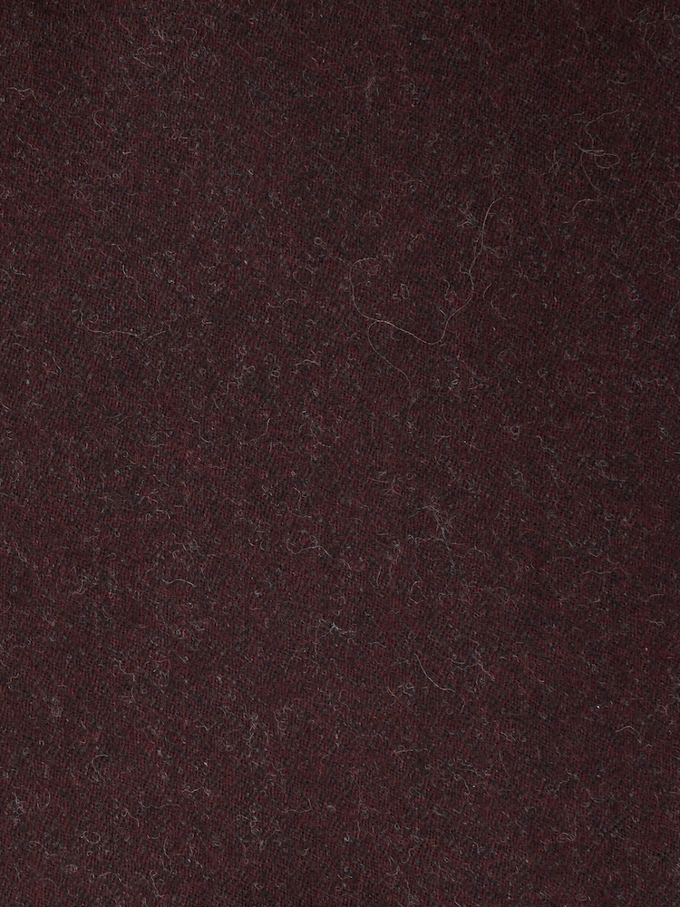 Burgundy Red Slim Fit Signature Zignone Flannel Suit Jacket - Image 10 of 10