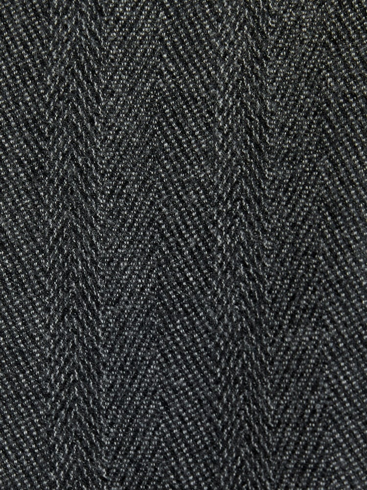 Charcoal Grey Regular Fit Signature Marzotto Herringbone Suit Trousers - Image 11 of 11 Charcoal Grey Regular Fit Signature Marzotto Herringbone Suit Trousers - Image 11 of 11