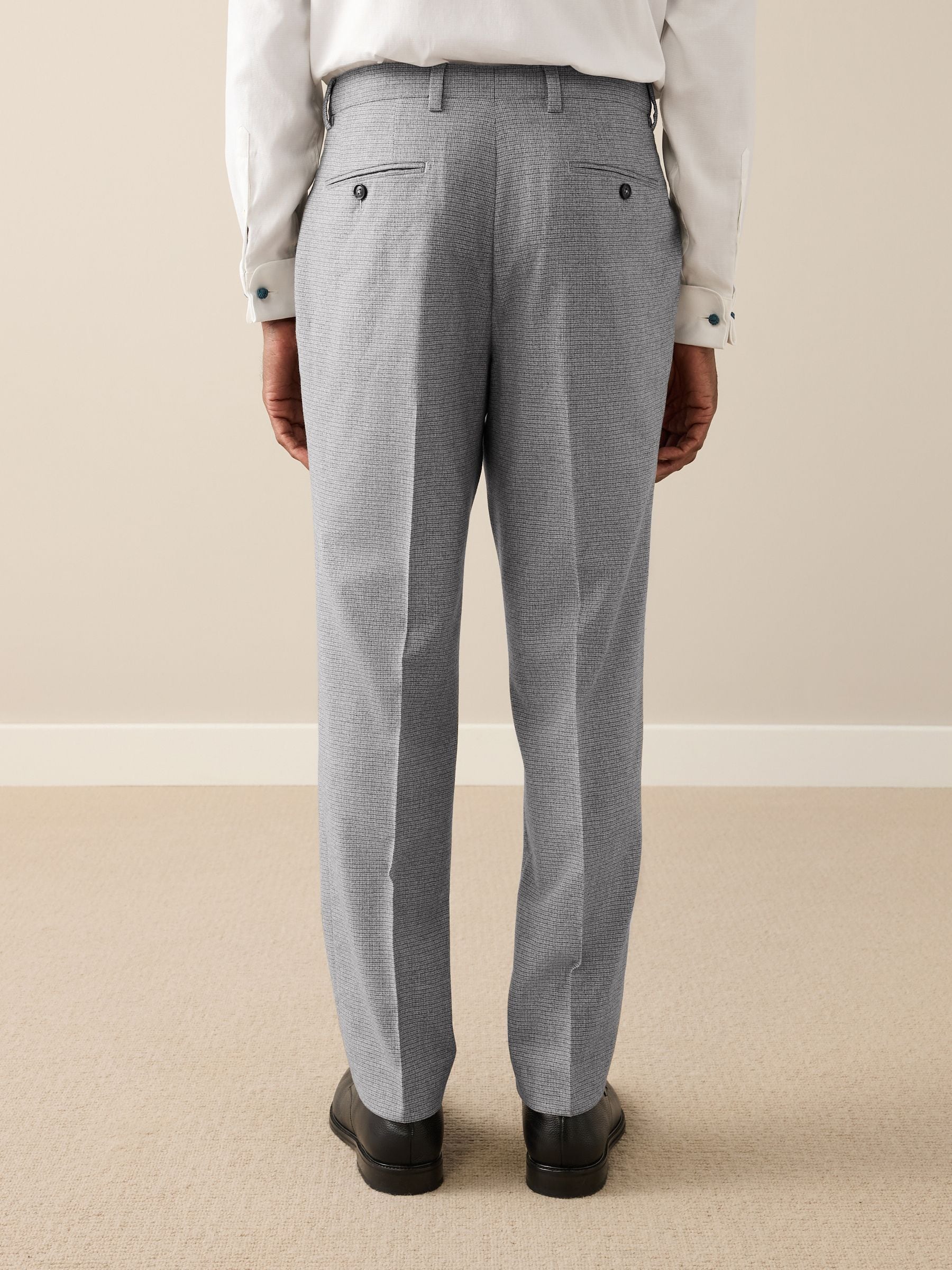 Buy Grey Tailored Fit Signature Cerruti Wool Puppytooth Suit