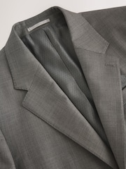 Brown Slim Fit Signature Cerutti Italian Fabric 100% Wool Suit Jacket - Image 9 of 11