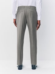Brown Slim Fit Signature Cerutti 100% Wool Italian Fabric Suit Trousers - Image 3 of 10