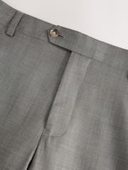 Brown Slim Fit Signature Cerutti 100% Wool Italian Fabric Suit Trousers - Image 8 of 10