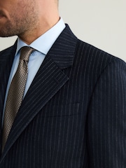 Navy Signature Stripe Empire Mills British 100% Wool Suit Jacket - Image 4 of 9