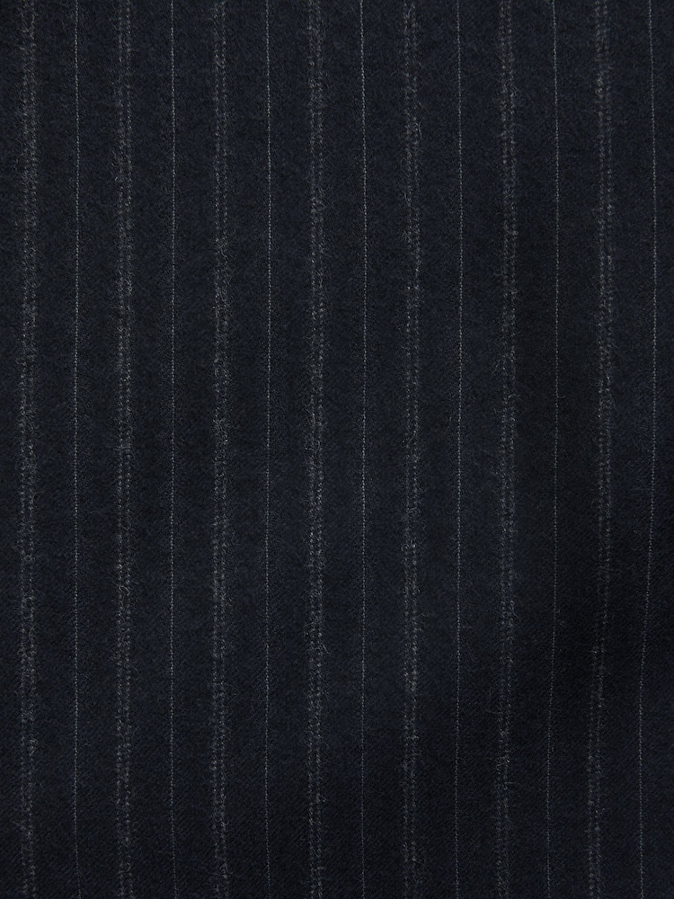 Navy Signature Stripe Empire Mills British 100% Wool Suit Jacket - Image 9 of 9