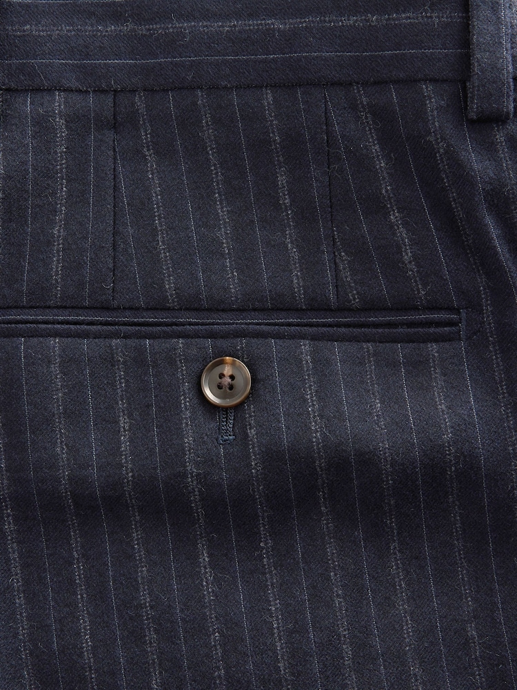 Buy Navy Slim Fit Signature Stripe Empire Mills British 100% Wool Suit  Trousers from Next USA