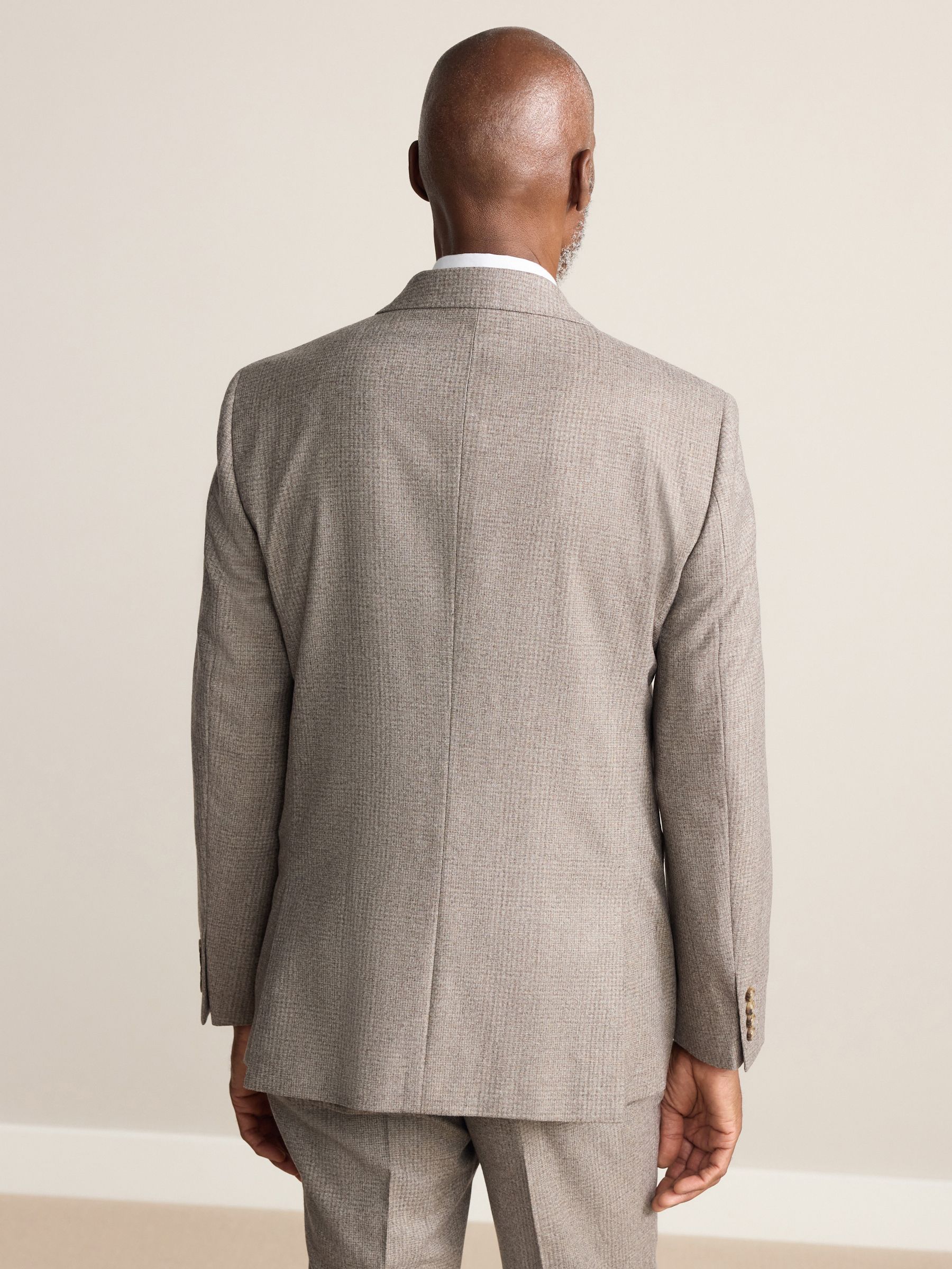 Buy Neutral Tailored Fit Signature Marzotto 100% Italian Wool