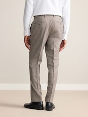 Neutral Tailored Fit Signature Marzotto 100% Italian Wool Check Suit Trousers - Image 3 of 4