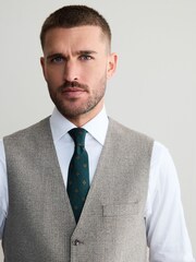 Neutro - Signature Marzotto 100% Italian Wool Check Suit Waistcoat - Imagen 4 de 4