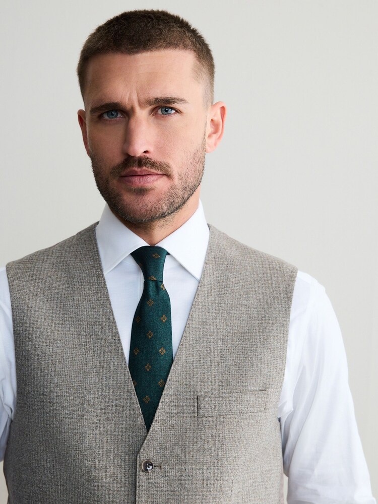 Neutro - Signature Marzotto 100% Italian Wool Check Suit Waistcoat - Imagen 4 de 4 Neutro - Signature Marzotto 100% Italian Wool Check Suit Waistcoat - Imagen 4 de 4