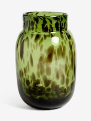 Green Medium Glass Confetti Vase - Image 2 of 3