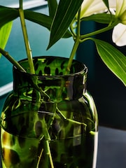 Green Medium Glass Confetti Vase - Image 3 of 3